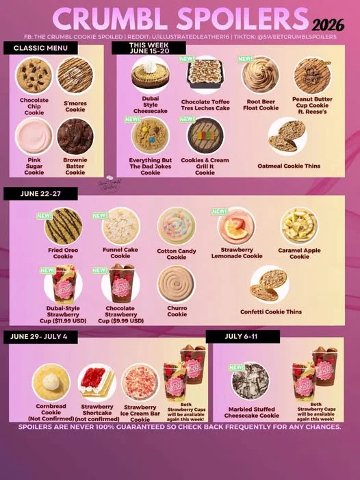 Crumbl Cookie Spoilers